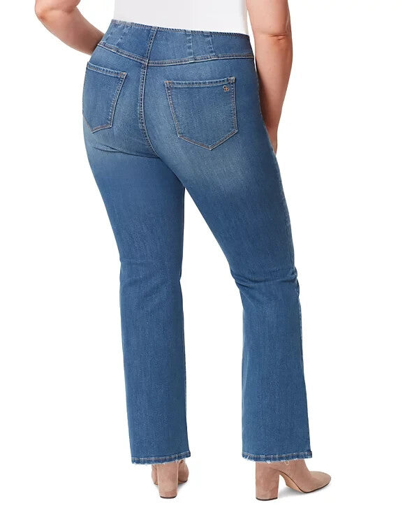 Jessica Simpson Trendy Pull-On Flare Jeans BLUE Plus Size 14W MSRP $80