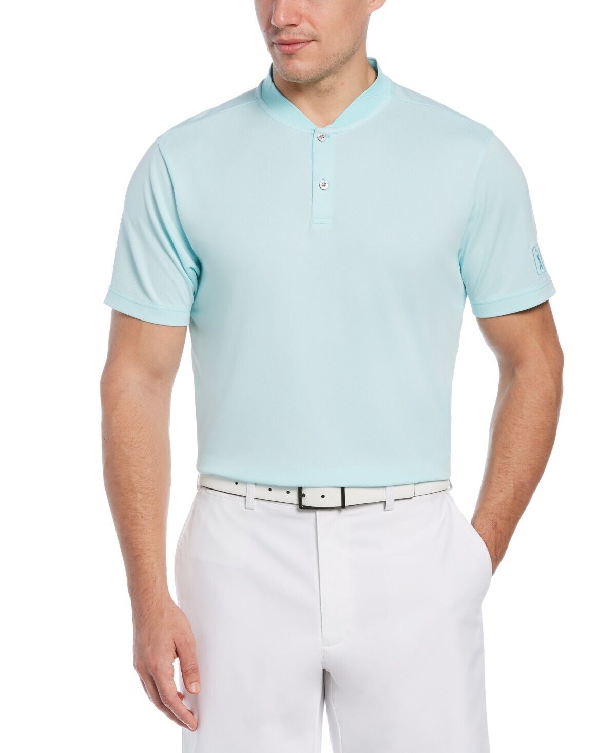 PGA TOUR Mens Edge Collar Polo Shirt Aqua Blue Size XXL MSRP $52