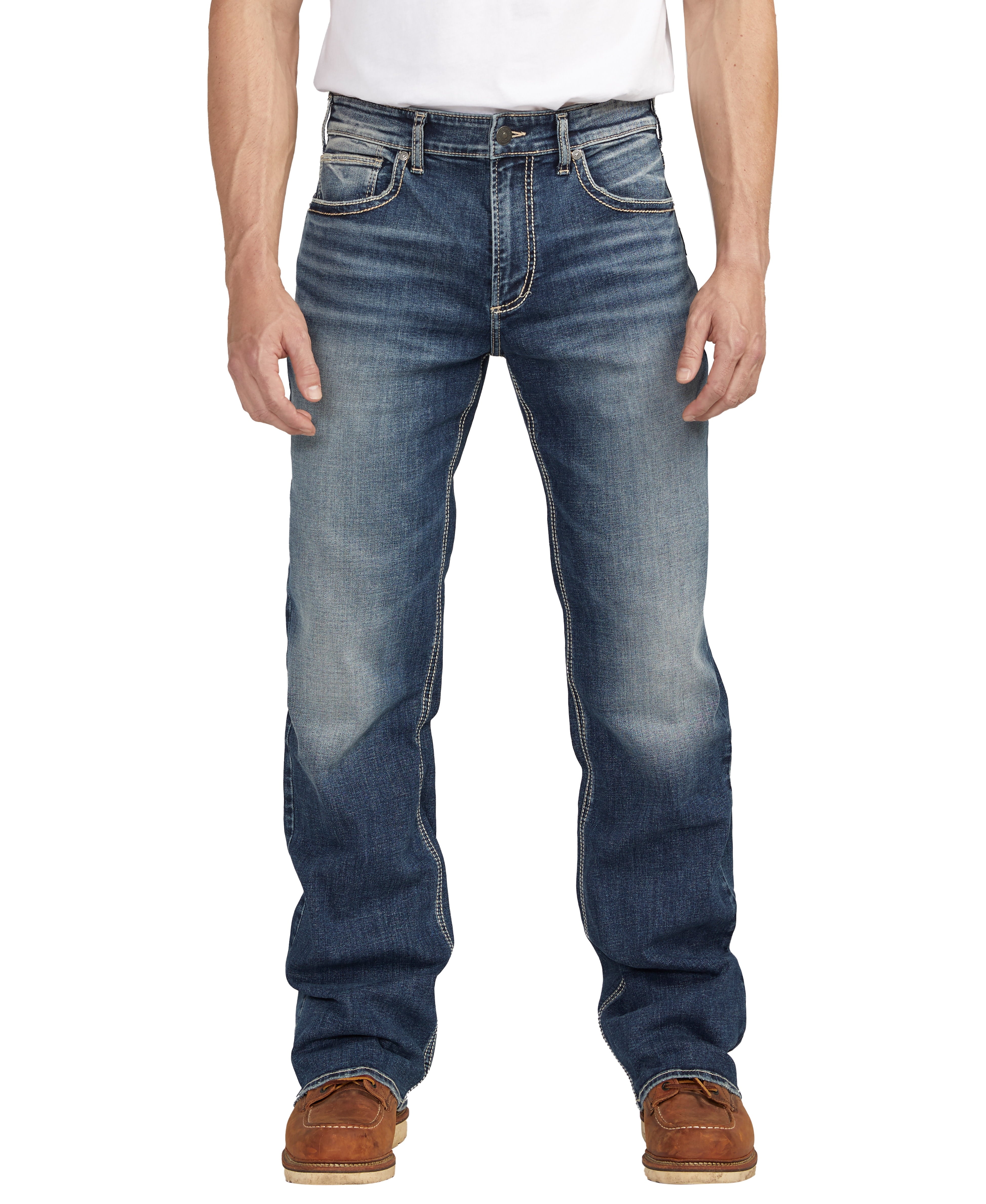 Silver Jeans Co. Men's Craig Classic Fit Bootcut Jeans, Waist Sizes 30-42