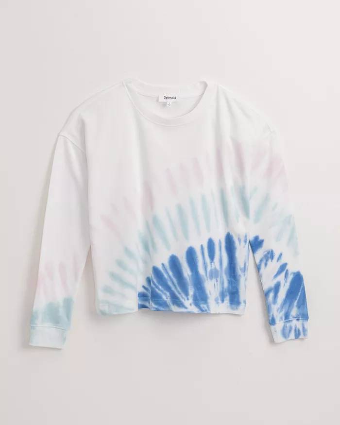 Sunrise Tie Dye Pullover White Size S