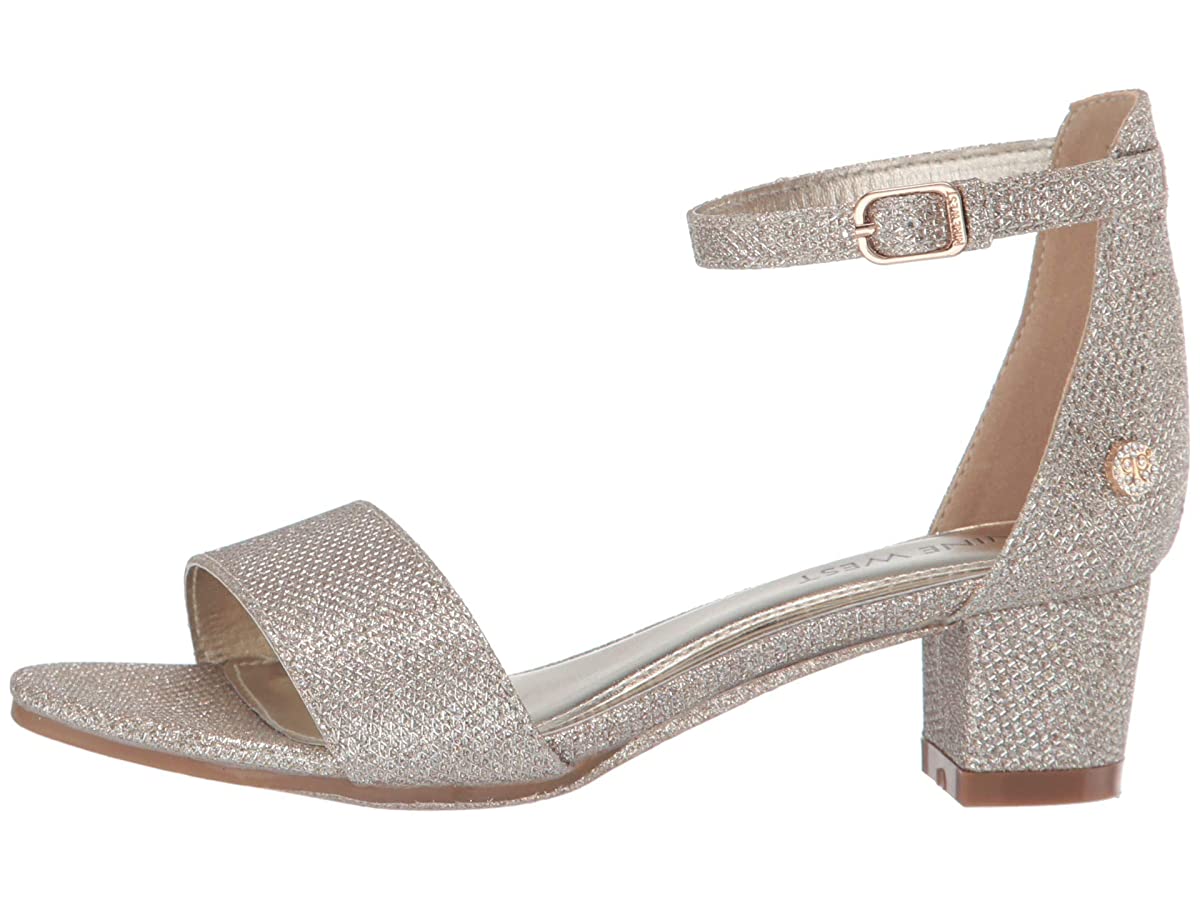 Nine West Kids Tess (Little Kid/Big Kid) Gold Mesh Heels Size 5
