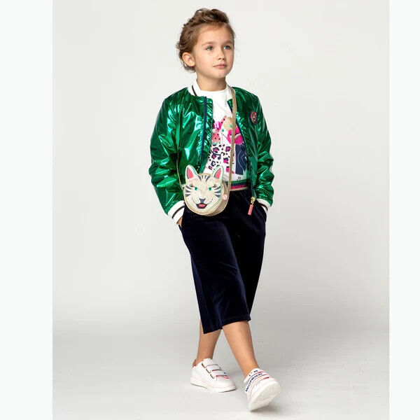 BILLIEBLUSH Girls' Glitter Velvet Culottes Navy Blue Pants Size 2Y MSRP $64