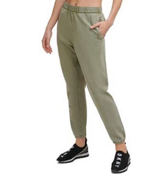 Dkny Womens Sport Cotton Jogger Pants green Size L MSRP $70