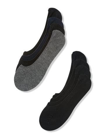 PERRY ELLIS Mens 4 Pack Black Gray Gel Heel Seamless Athletic Liner Socks 7-12