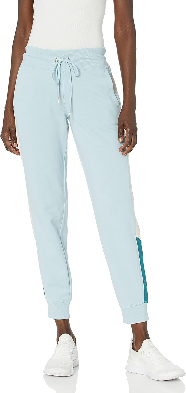 Calvin Klein Performance Women's Colorblock Inset Skinny Jogger, Aquatic, XL