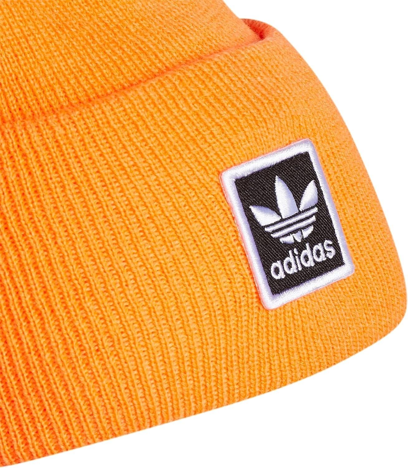 adidas Originals Unisex Originals Tall Utility Beanie Neon Bright Orange