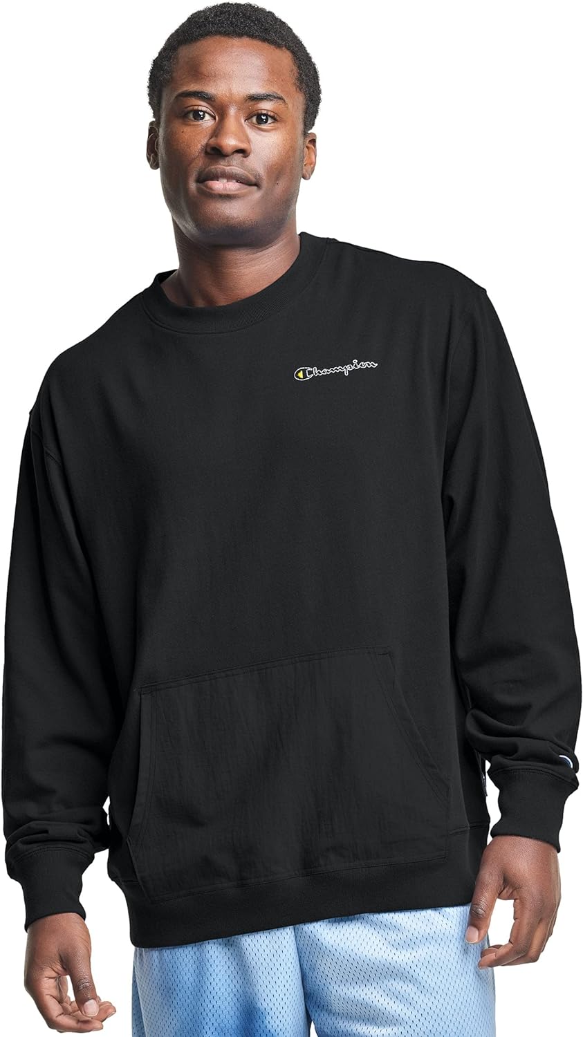 Champion Middleweight Hybrid Crew Sweatshirts Black SM Small