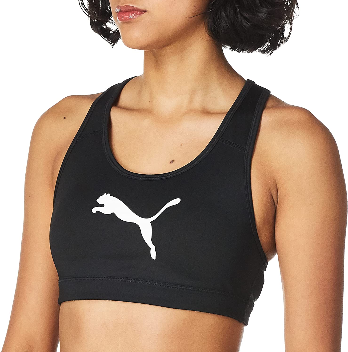 Puma Women's 4Keeps Mid Impact Sports Bra Black Size 1X