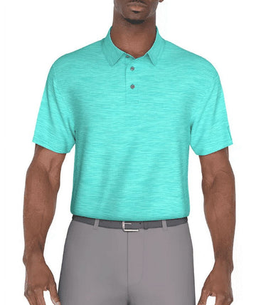 PGA TOUR Men's Jasper Airflux Short Sleeve Performance Polo Shirt, Large