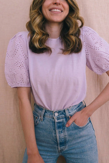 SANCTUARY Cotton Not So Basic T-Shirt Purple Womens Size L MSRP $69