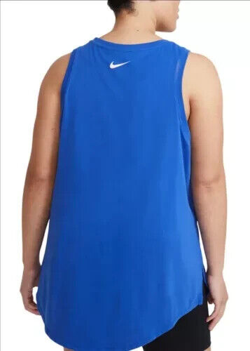 Nike Women's Dri-FIT Plus Swoosh Stars Training Tank Top Blue Size 2X MSRP $30