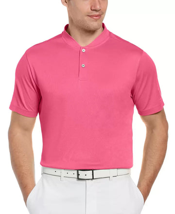 PGA TOUR Mens Edge Collar Polo Shirt Pink Size L MSRP $52