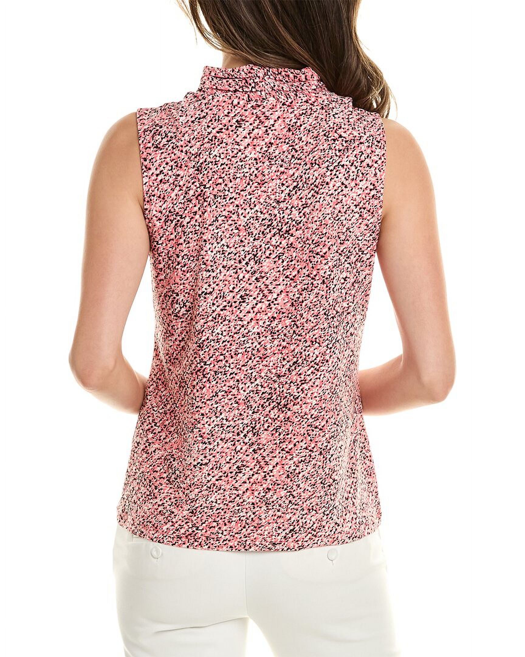 Anne Klein womens Triple Pleat Top, Size XS Red