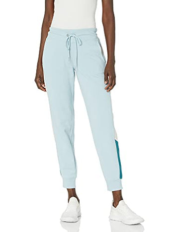 Calvin Klein Performance Women's Colorblock Inset Skinny Jogger, Aquatic, XL