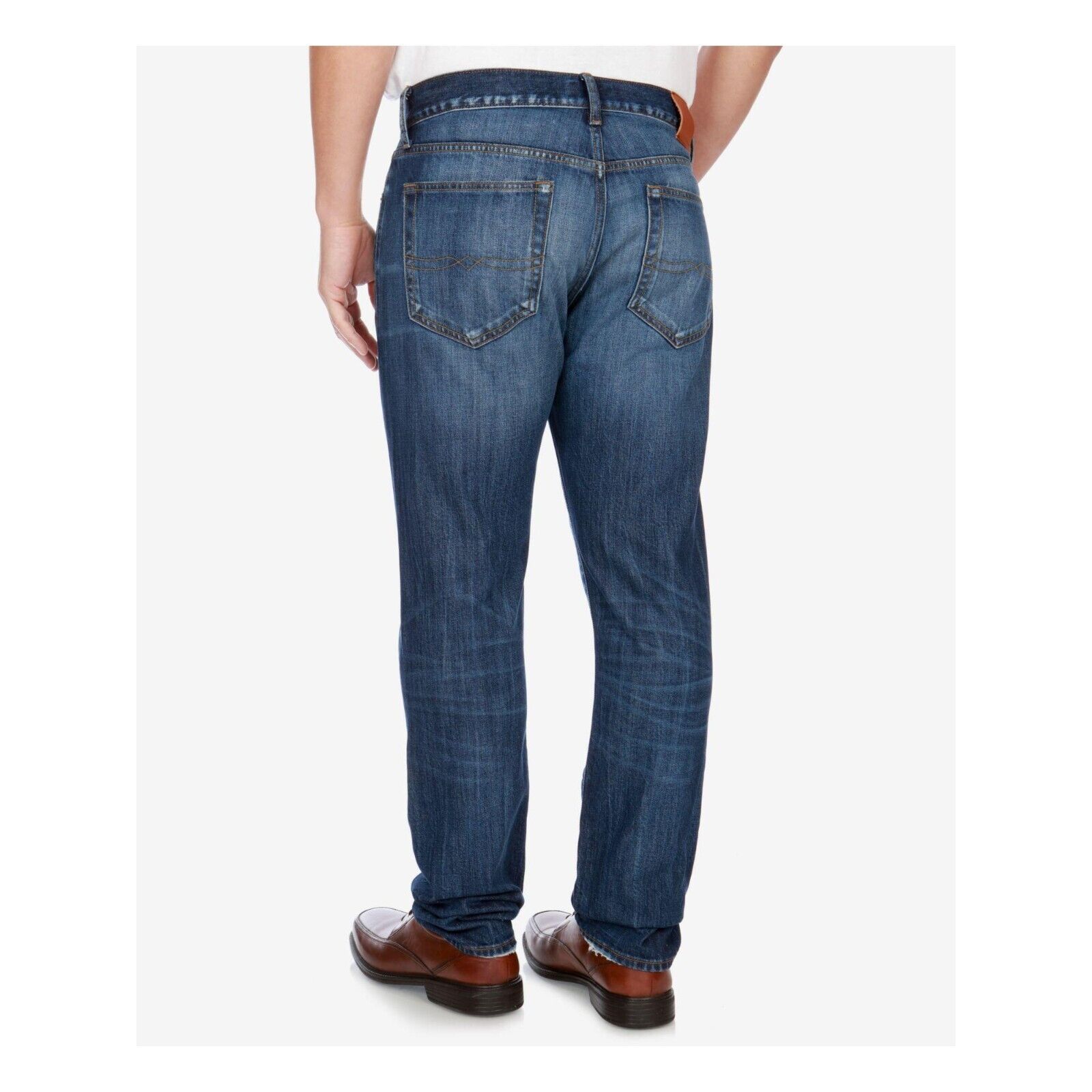 Lucky Brand Mens Blue Straight Leg, Blue Denim Jeans W38 x L32 MSRP $99