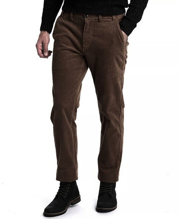BARBOUR Men's Neuston Stretch Corduroy Pants Dark Brown Size 30X34 MSRP $135