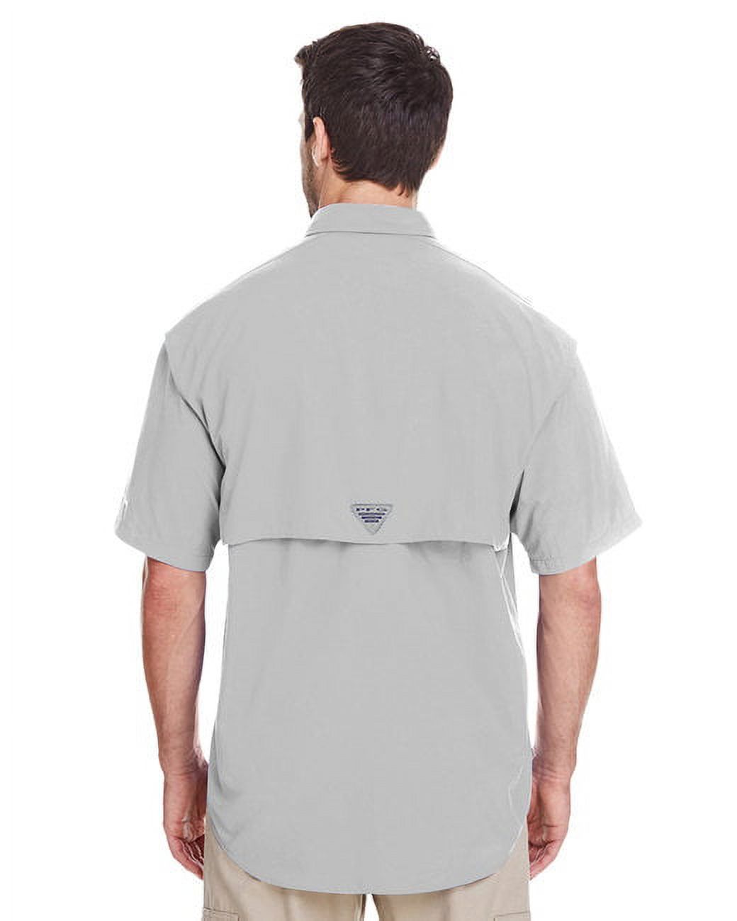 Columbia Men's PFG Bahama II Short Sleeve Shirt Grey Size L