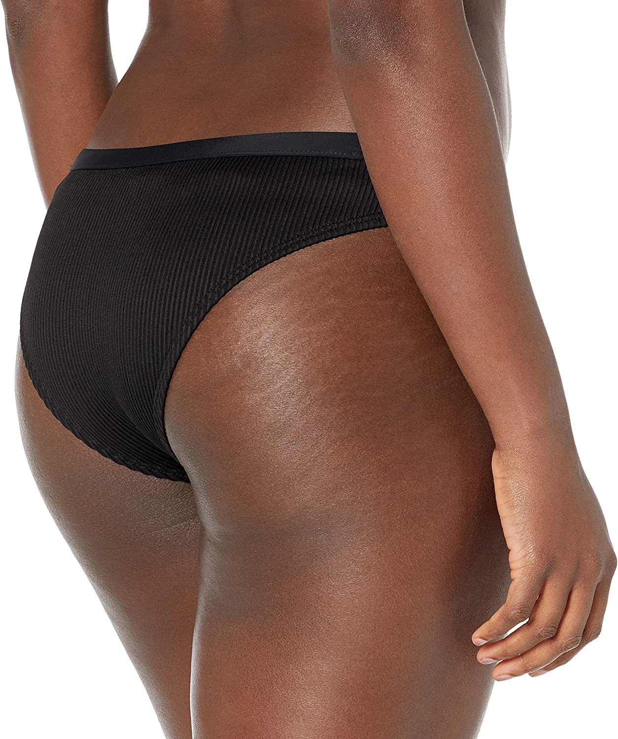 Bar 3 Women's Swimwear Brand Banded Hipster Pant Bikini Bottom, Black, Size M