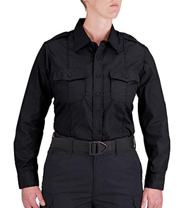 Propper Duty Long Sleeve Ripstop Women's Shirt, Midnight Navy, Size XL