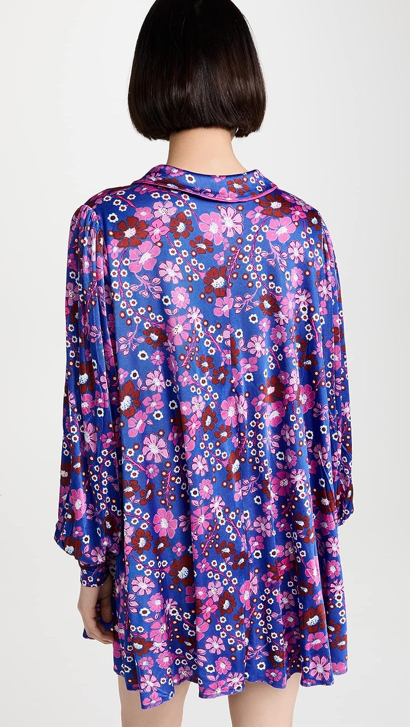 Free People Women's Daisy Jane Mini Dress, Botanical Combo, Floral, Blue, Size S