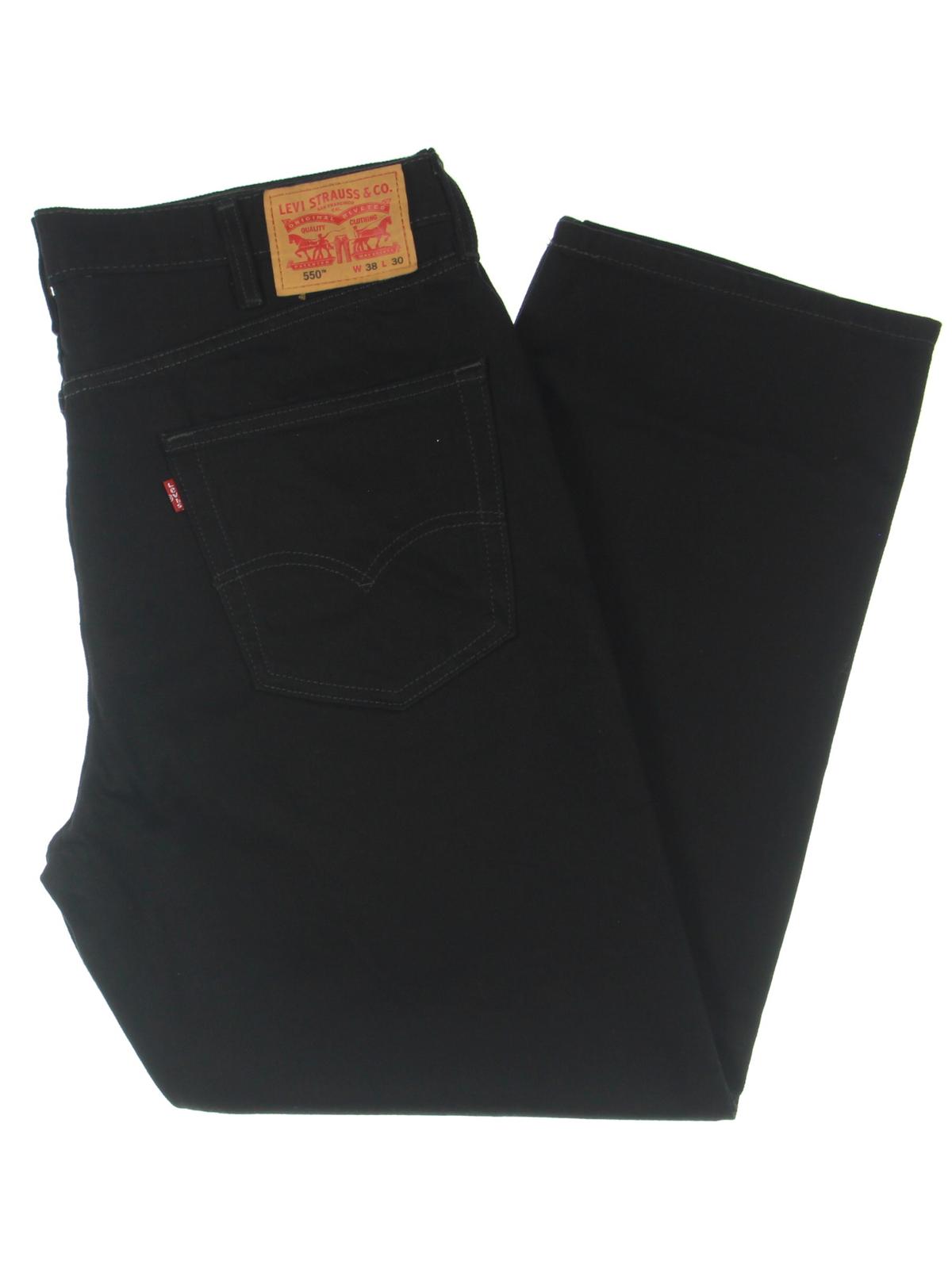 Levi's Mens 550 Classic Rise Signature Relaxed Jeans Size 35x30 Black