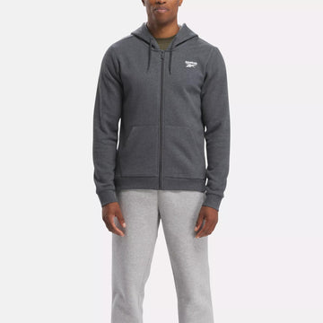 Reebok Identity Fleece Full-Zip Men's Hoodie Gray Size 2XL