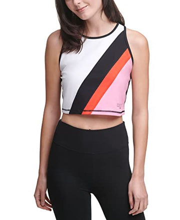 DKNY Colorblocked Crop Tanks Top Activewear Women's Large