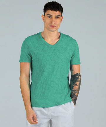 Atm Anthony Thomas Mens Melillo V-Neck Tee green Size L MSRP $80