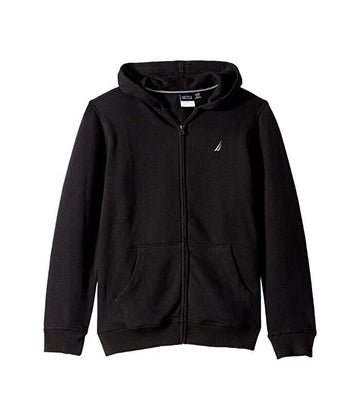 Nautica Little Boys Full Zip Fleece Hoodie Black Size M(5) MSRP $45