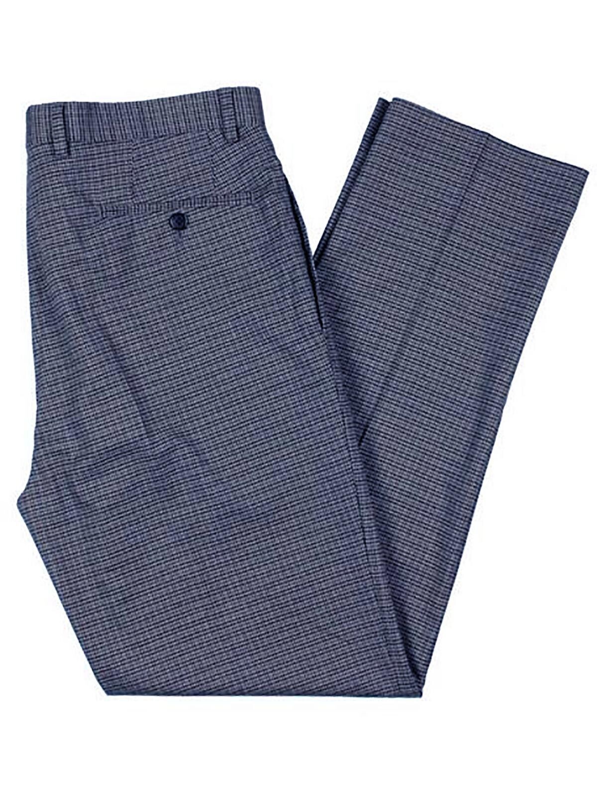 Lauren Ralph Lauren Mens Check Classic Fit Dress Pants Navy Size 34x30 MSRP $95