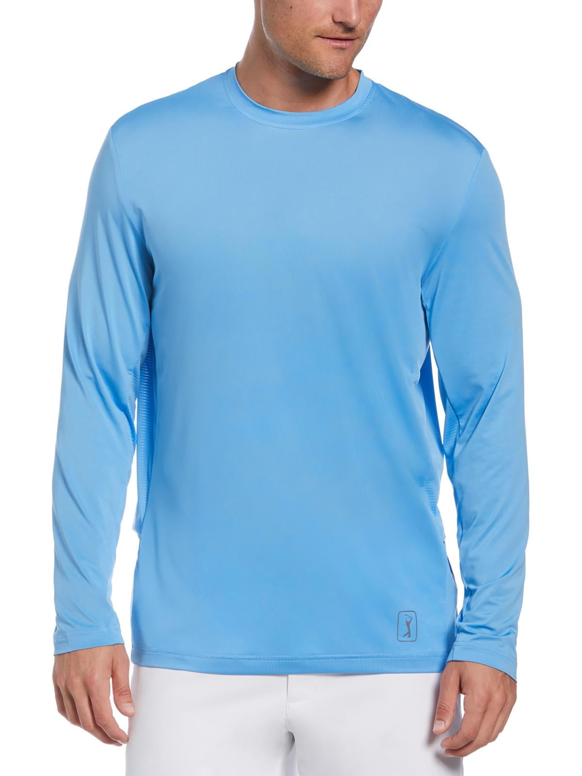 PGA Tour Mens Sun Protection Golf Shirts & Tops Blue Size S