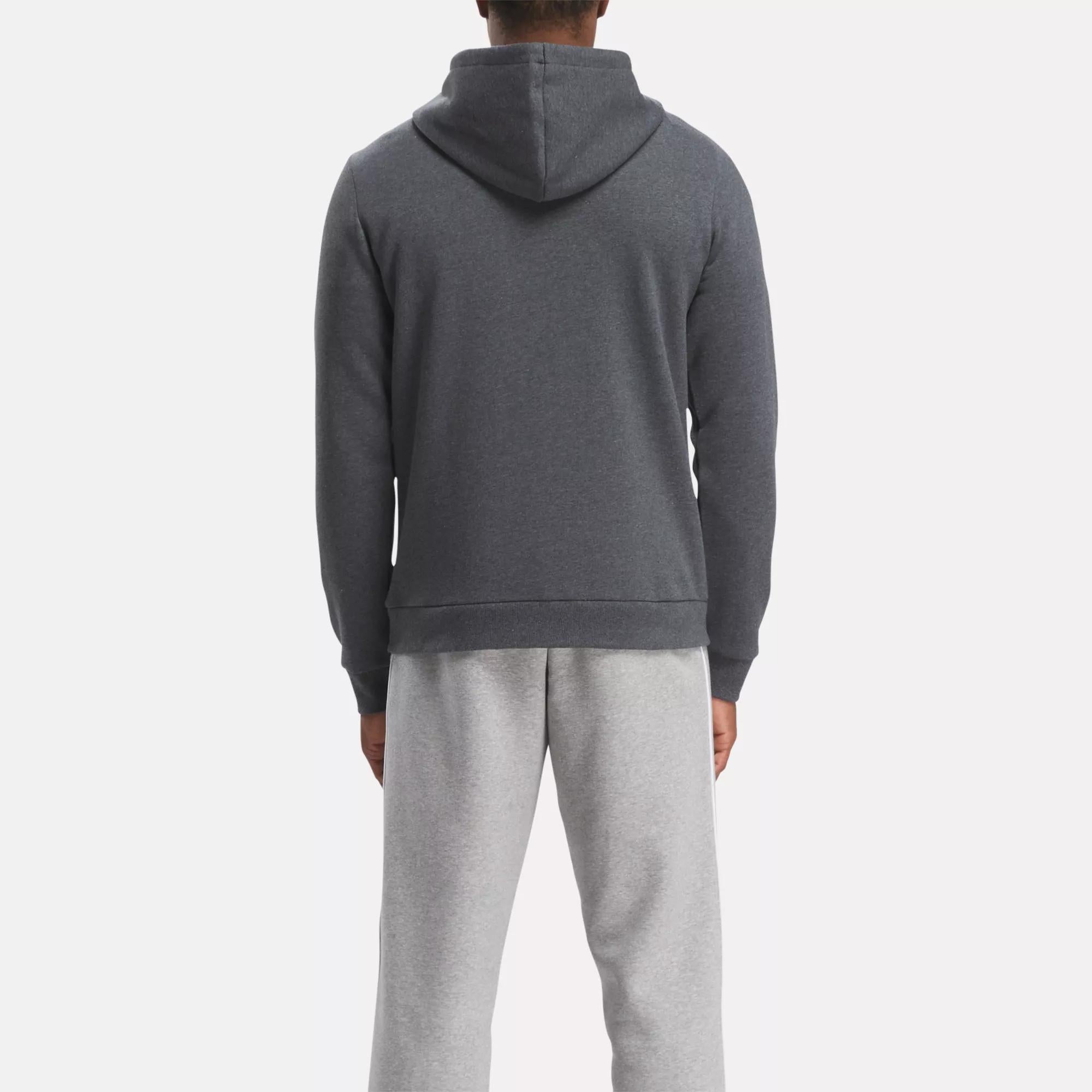 Reebok Identity Fleece Full-Zip Men's Hoodie Gray Size 2XL