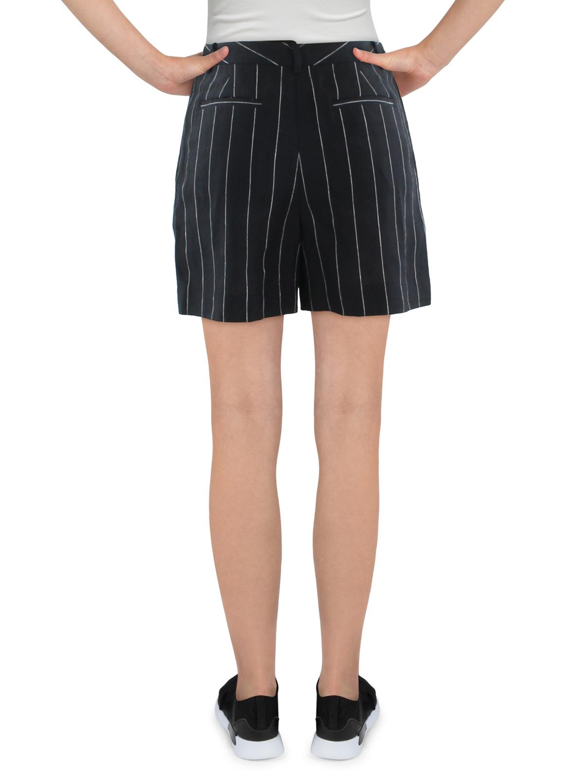 Lauren Ralph Lauren Womens Linen Mini Casual Shorts Black Size 14