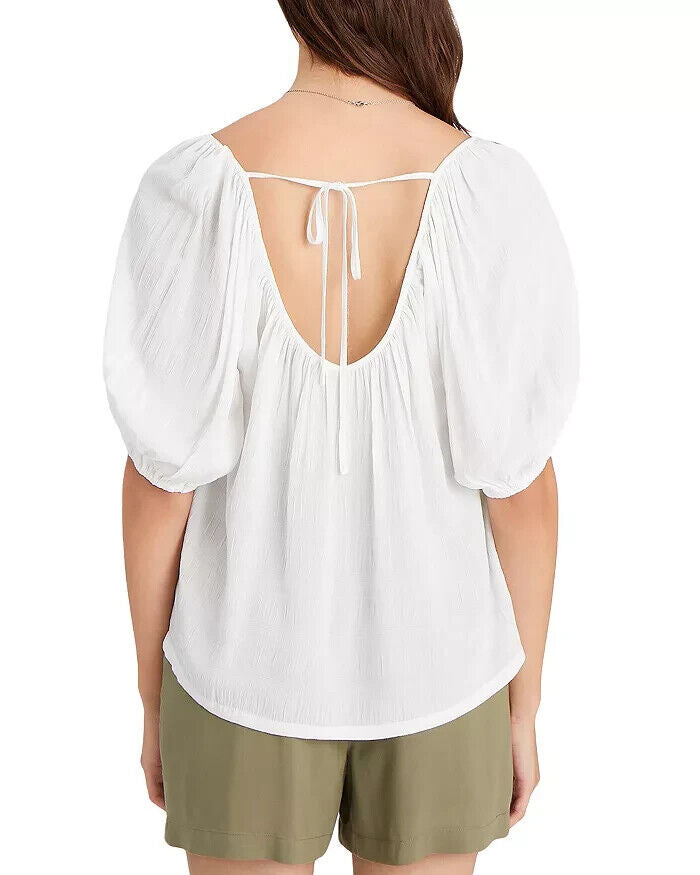Sanctuary Women's The House Tie-Back Top Blouse White Size XXL MSRP $89