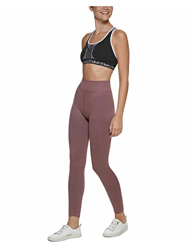 Calvin Klein Premium Performance High Waist Moisture Wicking Legging,Java, Large