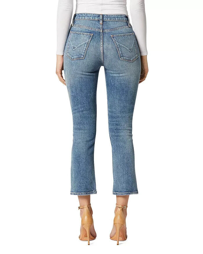 Hudson Holly High-Rise Crop Flare Jeans in Colossal Blue Size 26 MSRP $225