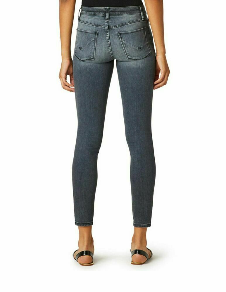 Hudson Jeans | Women's Nico Mid-Rise Stretch Skinny Jeans Grey Size 24 MSRP $195