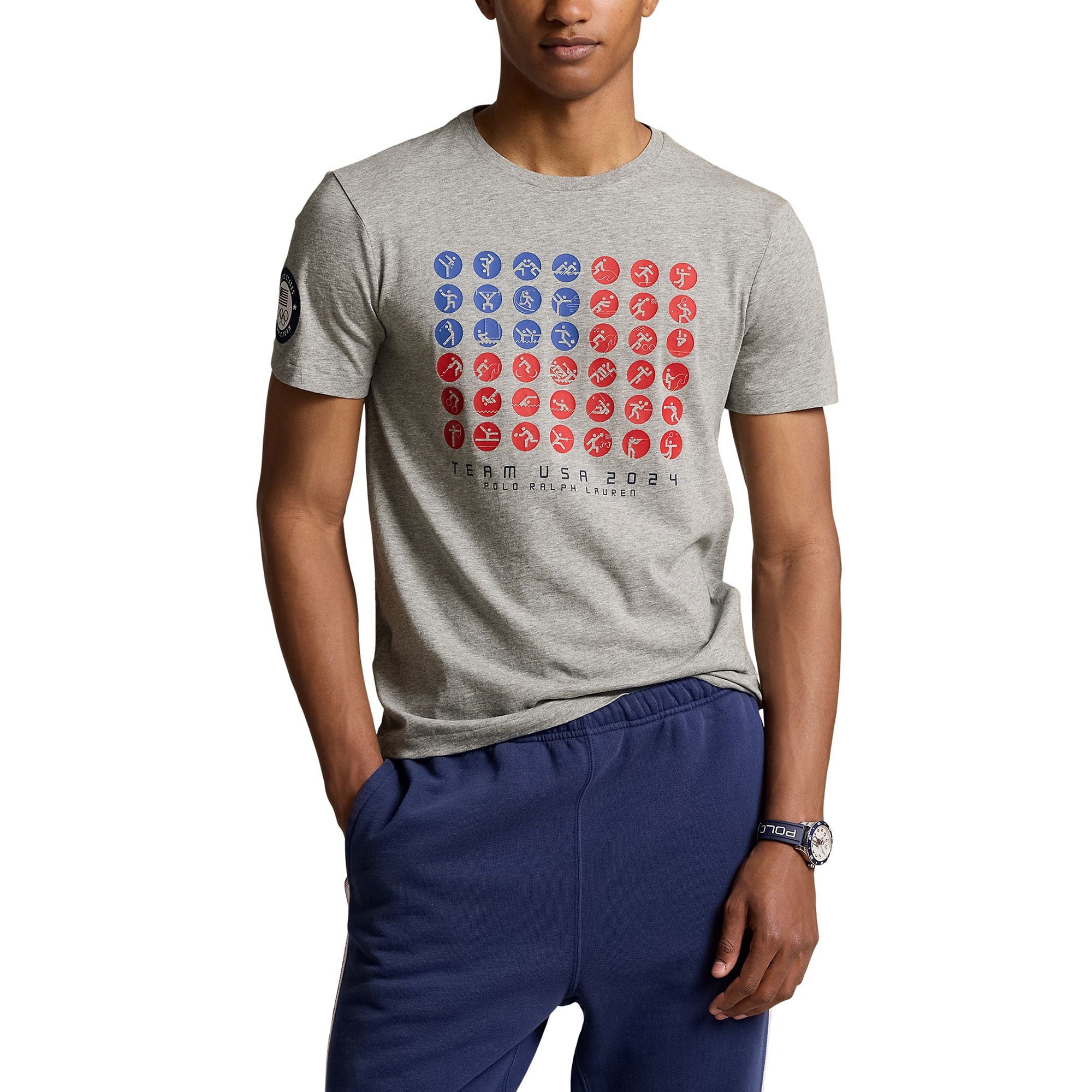 Polo Ralph Lauren Gray Team 2024 Summer Olympics Villagewear T-Shirt Size M