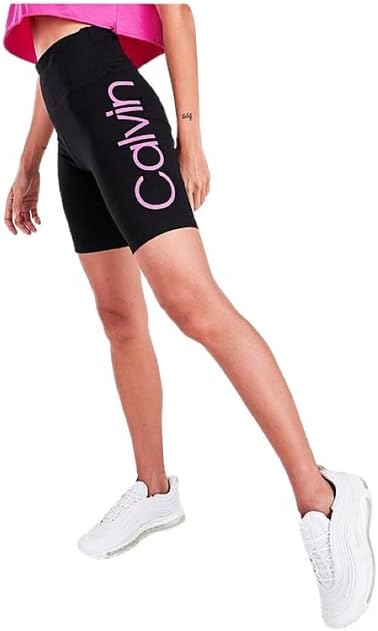 Calvin Klein Performance Women's Logo High-Waist Bike Shorts Black, X-Small