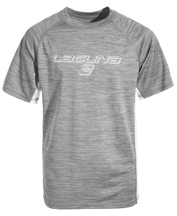 Laguna Boy Short Sleeve Athletic Rash Guard Swim Top UPF50+ Gray Sizes M (10-12)