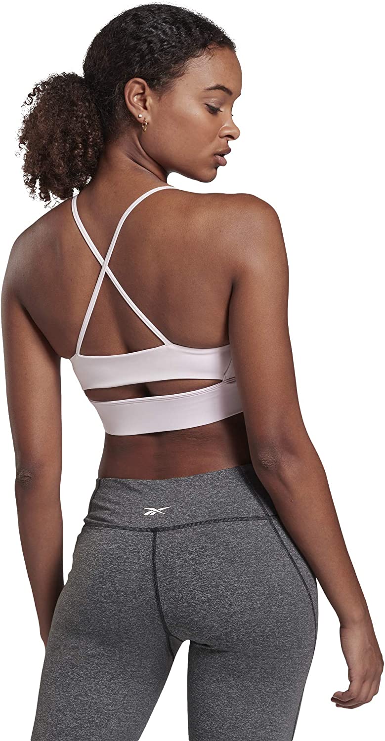 Reebok Workout Ready New Tri Backbra- Pad, Pixel Pink, Size 2XS