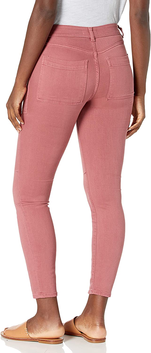 DL1961 Women's Florence Instasculpt Mid Rise Skinny Ankle Jean Pink Rose Size 24