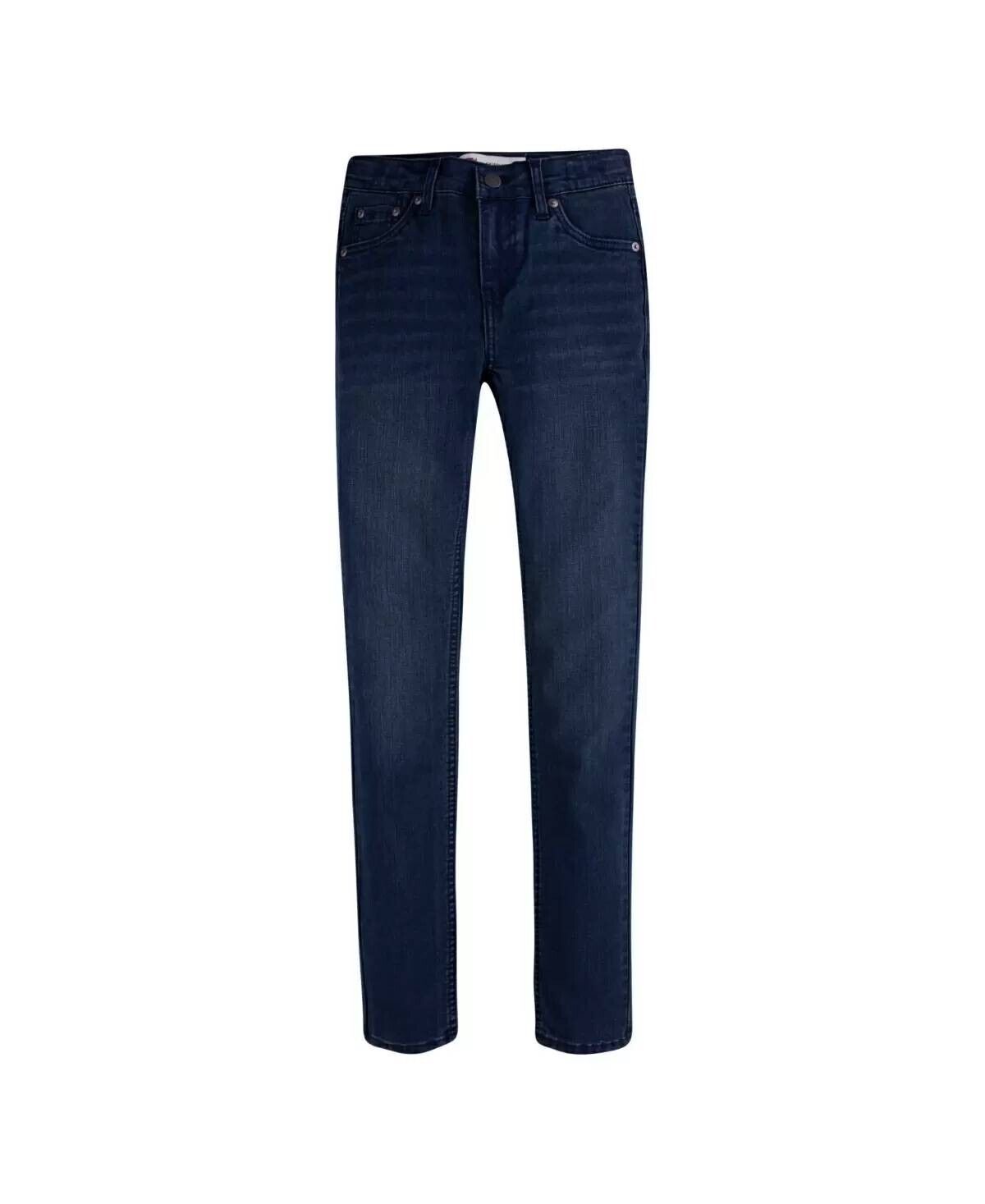 LEVI'S Big Boys Skinny Taper Jeans Dark Blue Size 16 Reg 28x30 MSRP $48
