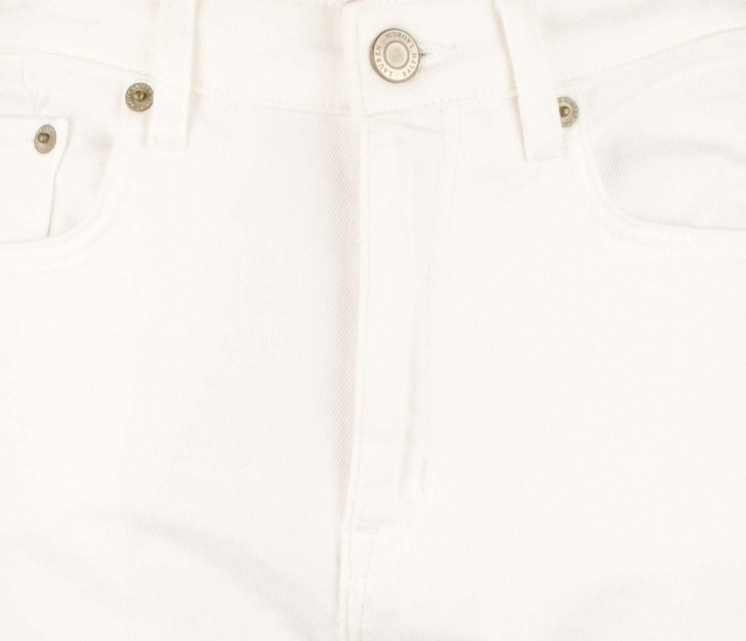 LAUREN Ralph Lauren High-Rise Straight Ankle Jean White Wash Size 16 28 MSRP$115