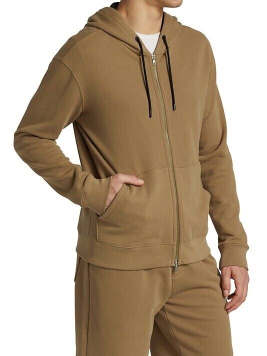 ATM Anthony Thomas Mens Melillo French Terry Zip Hoodie brown Size XL MSRP $265