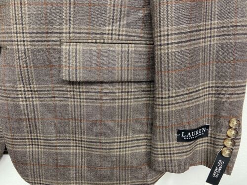 Lauren Ralph Lauren Men Ultraflex Classic-Fit Wool Blazer Brown SZ 40S MSRP $460