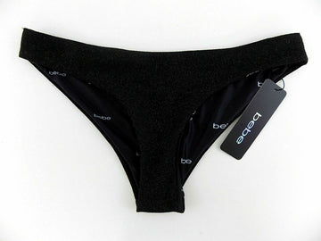 bebe Womens Black Metalic Bikini Swim Bottom Size XL MSRP $25