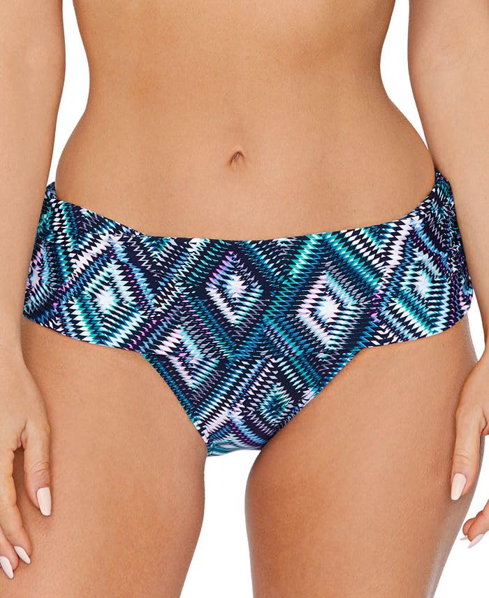 Island Escape Women's Tahiti Bikini Bottoms Swimsuit Black Size 16