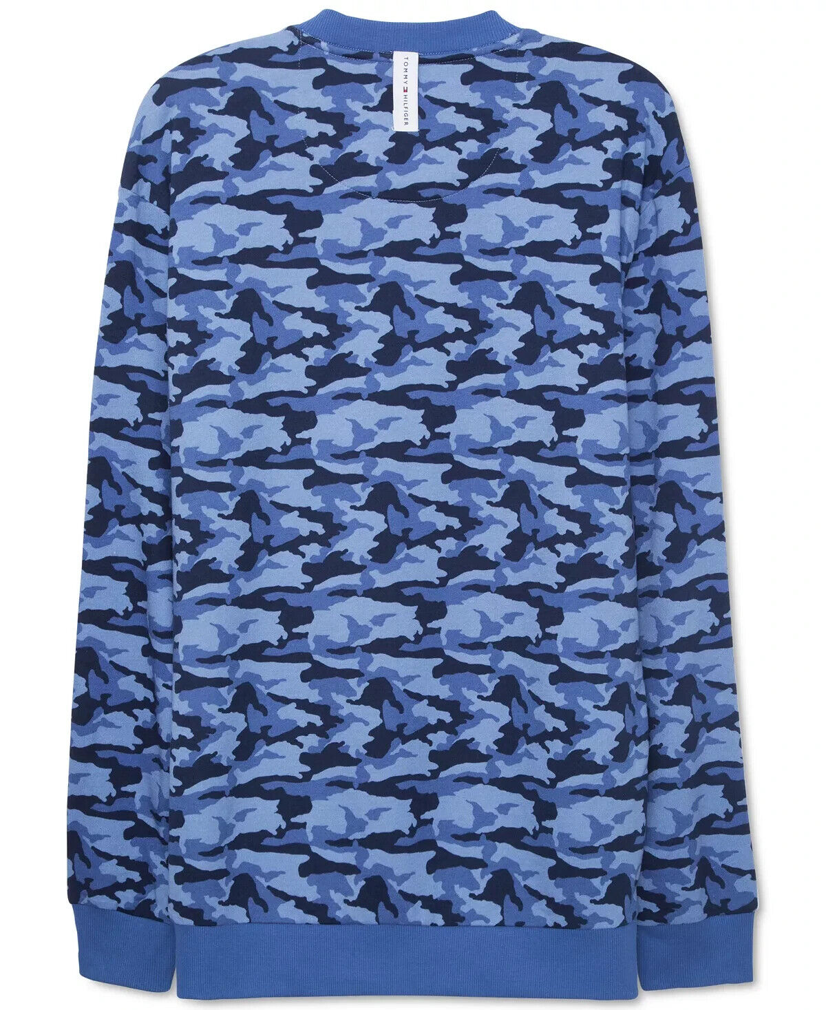 Tommy Hilfiger Men's Camo Lounge Long-Sleeve Pajama Top Blue Size M MSRP $70