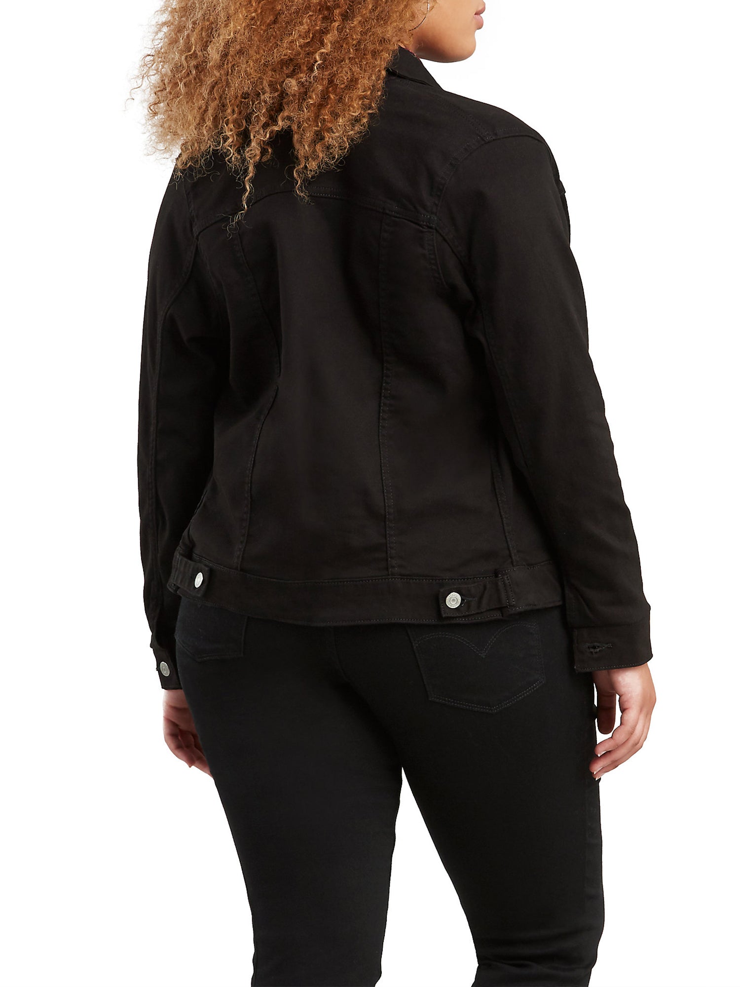 Levi's Women's Plus Size Original Denim Trucker Jacket Black Size 4X